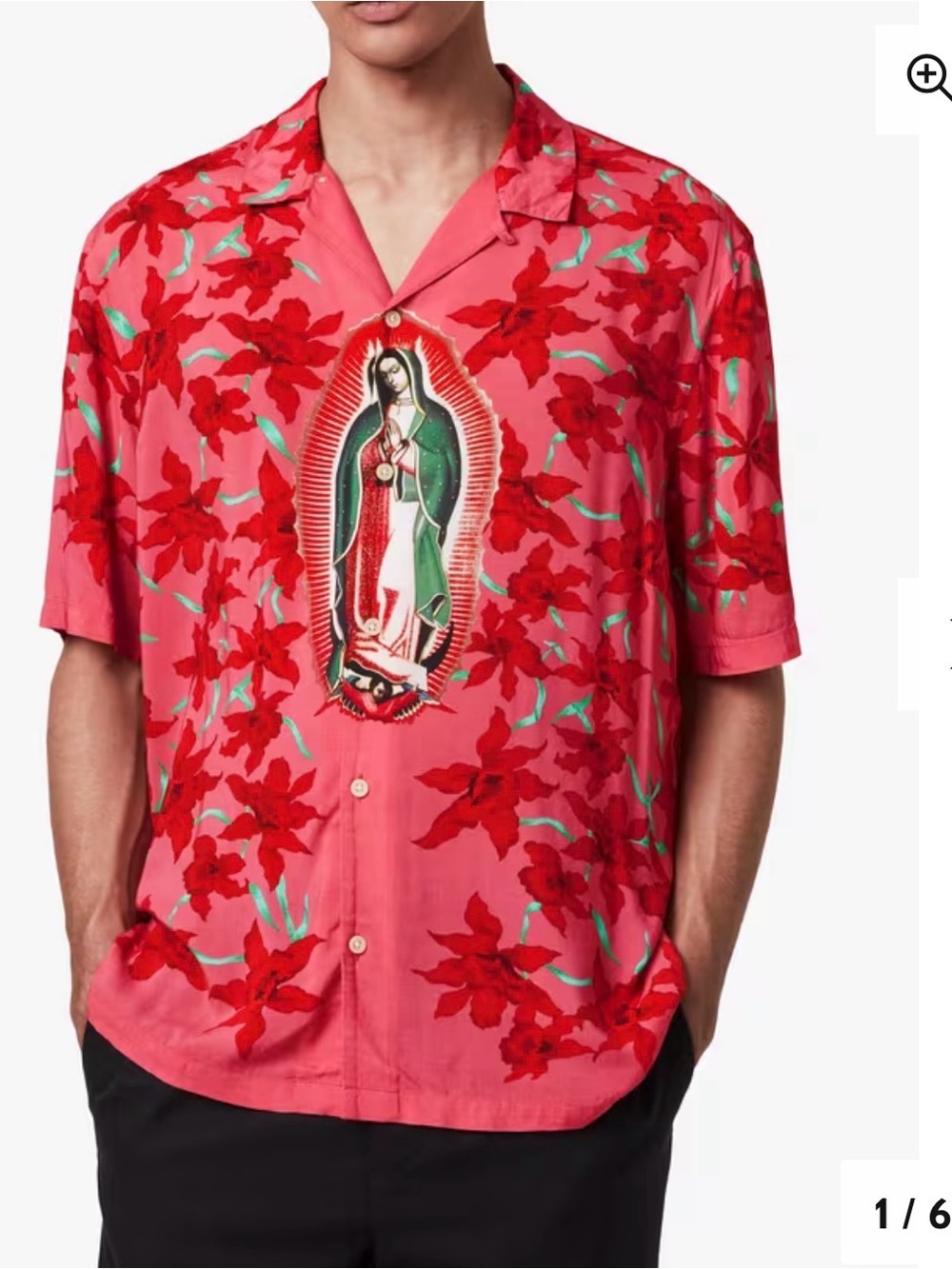 All Saints Men's Guadalupe Pink Floral Short-Sleeve Button-Up Shirt